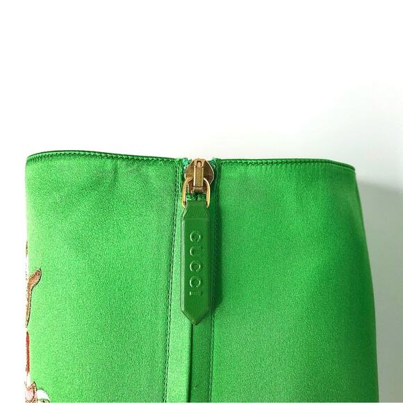 NEW Gucci Candy Dragon Embroidered Bow Crystal Embellished Knee High Boots 36 - Picture 10 of 14